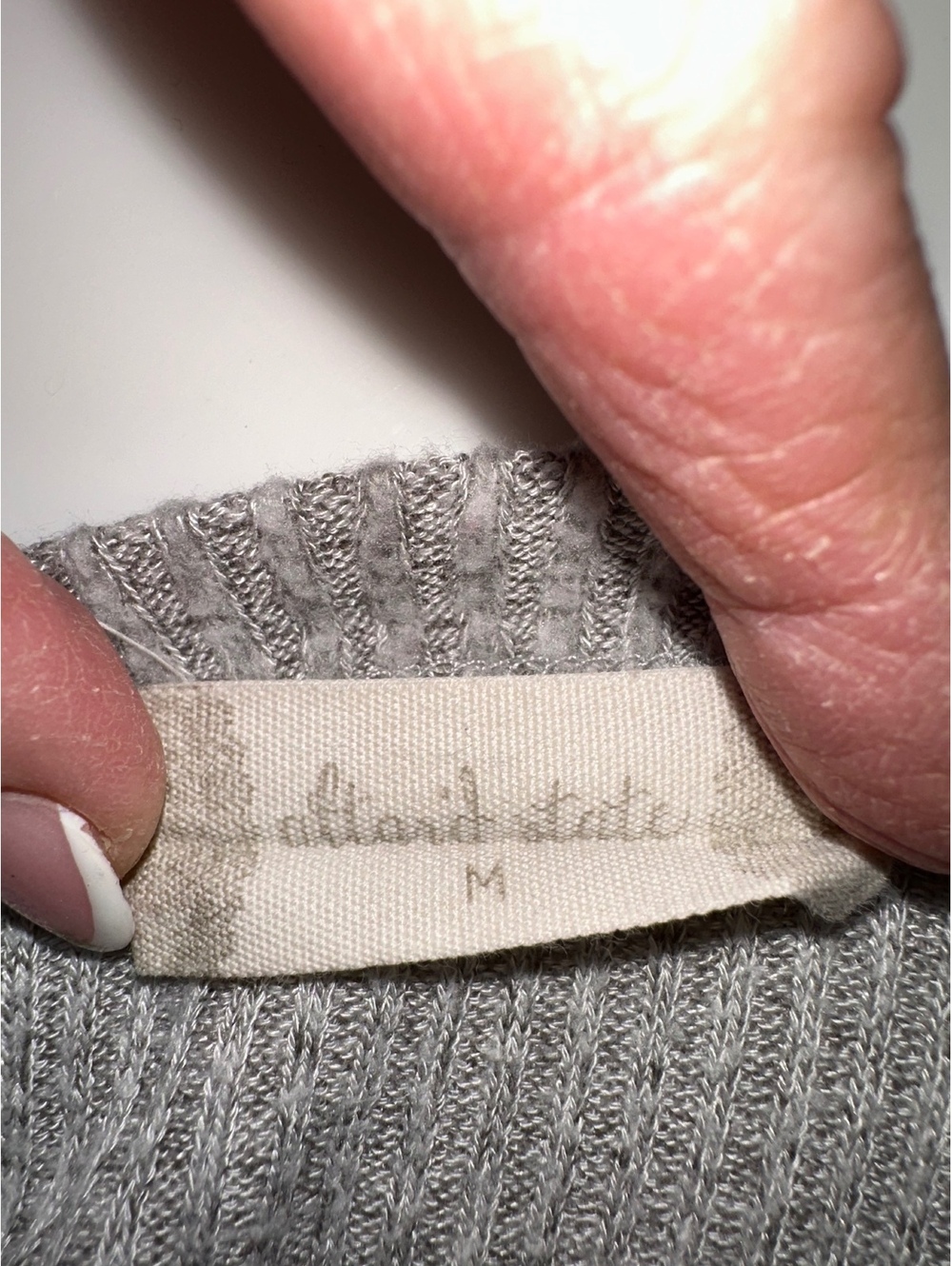 Altar’d State Gray Ribbed Cropped Sweater Size M - Picture 3 of 7